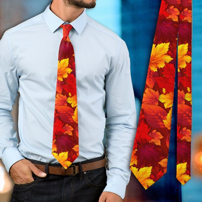 Corbata de Acción de Gracias de Hojas Rojas de Oto (Subido por el creador)