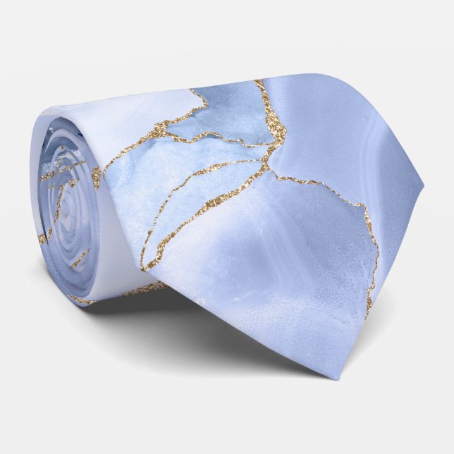 Corbata de ágata azul de aciano (Enrollado)
