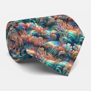 Corbata de Amantes de la Playa Patrón de Coral O