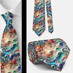 Corbata de Amantes de la Playa   Patrón de Coral O