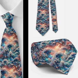 Corbata de Amantes de la Playa   Patrón de Coral O