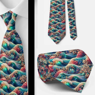 Corbata de Amantes de la Playa   Patrón de Coral O