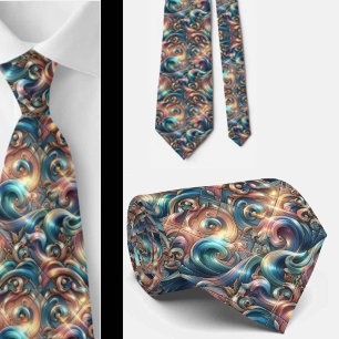 Corbata de Amantes de la Playa Patrón de Olas Oc