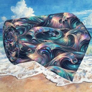 Corbata de Amantes de la Playa Patrón de Olas Oc