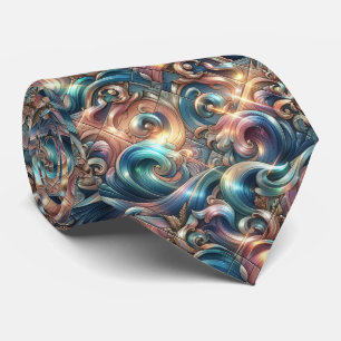 Corbata de Amantes de la Playa Patrón de Olas Oc