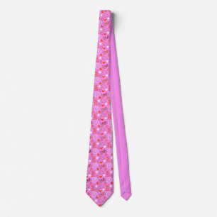 Corbata de amor corazón script rosa caliente valen