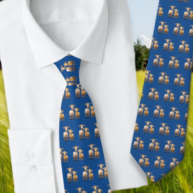 Corbata de animales de granja con patrón de corder (Subido por el creador)