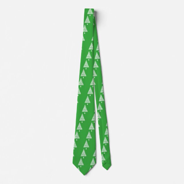 Corbata de árbol de Navidad de cráneo blanco (Anverso)