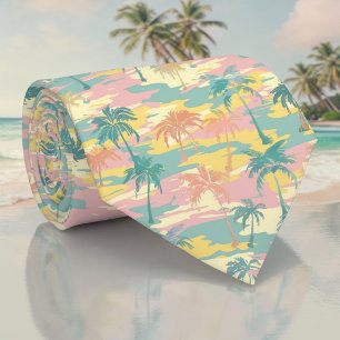Corbata de árboles de palma de verano estacional