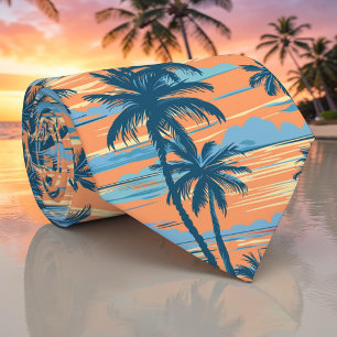 Corbata de árboles de palma de verano estacional