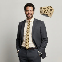 Corbata de arena floral micro marrón oscuro