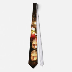 Corbata de arte con camino iluminado por velas – P
