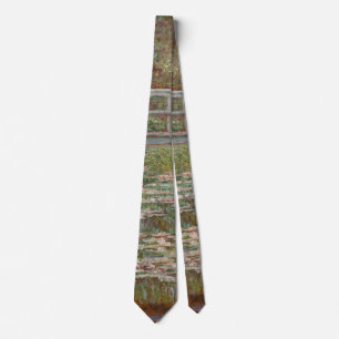 Corbata de arte de puente japonés francés de Monet