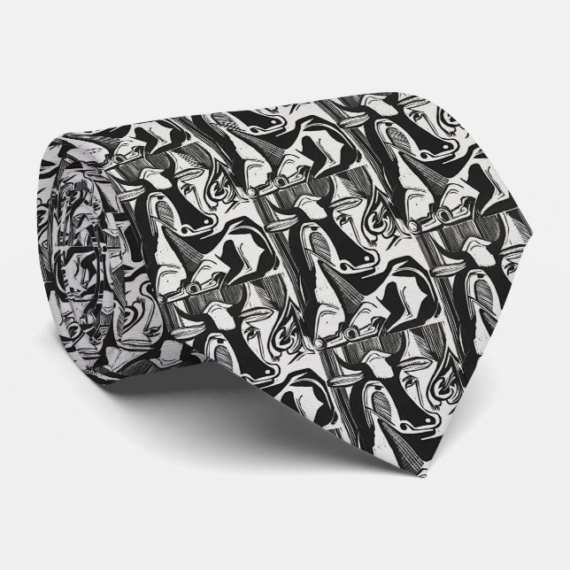 Corbata de arte de vaca expresionista Kirchner (Enrollado)