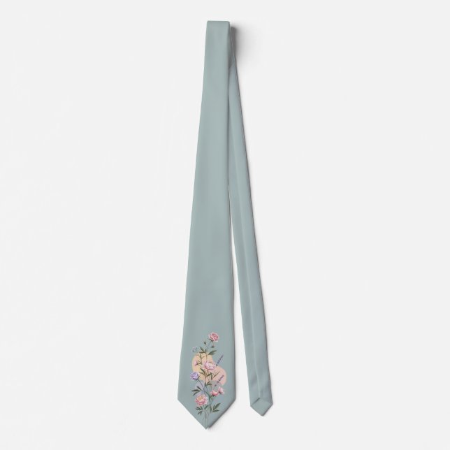Corbata de Arte Floral Polvoriento (Anverso)