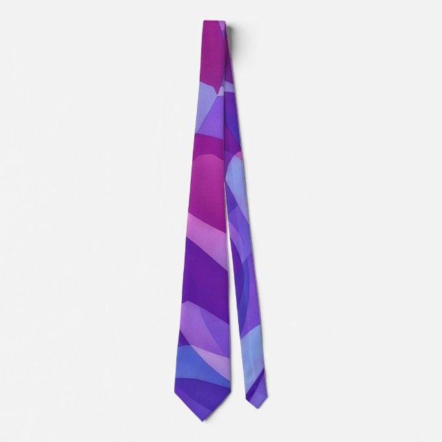 Corbata de arte púrpura y rosa (Anverso)