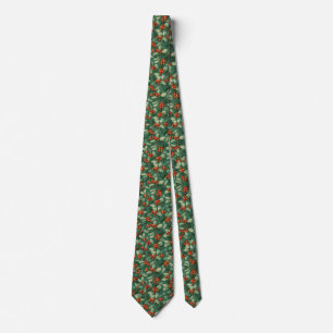 Corbata de Bayas de Acebo de Navidad