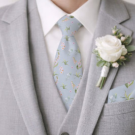 Corbata de boda botánica English Meadow