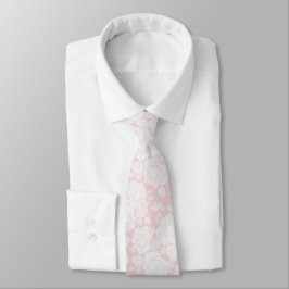 Corbata de boda de rosa floral blanca rosa sonrosa