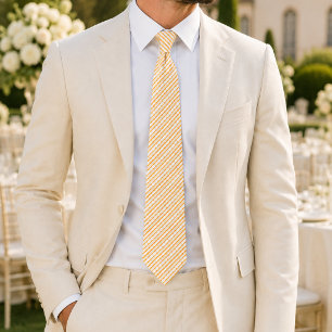 Corbata de boda dorada y marfil ORIÓN