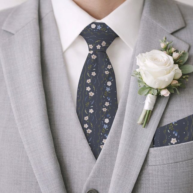 Corbata de boda floral escandinava (Subido por el creador)