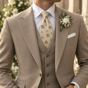 Corbata de boda Old Money con campanas de boda en