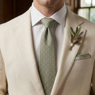 Corbata de boda verde salvia Groomsmen de jacqua