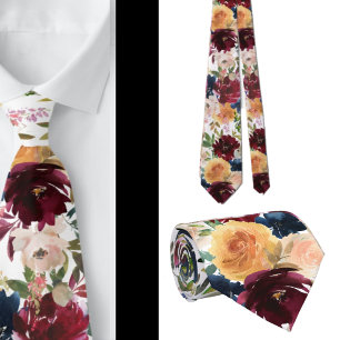 Corbata de caballero Corbata floral para boda y