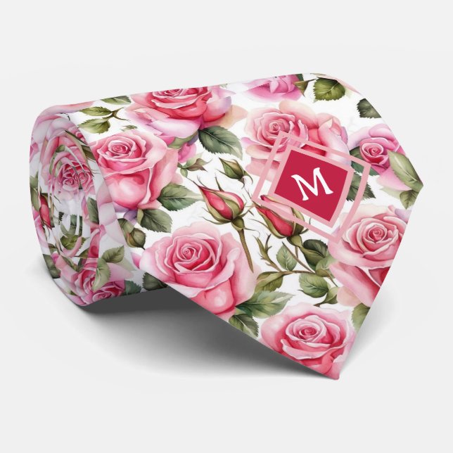 Corbata de caballero | Corbata floral para boda y  (Enrollado)