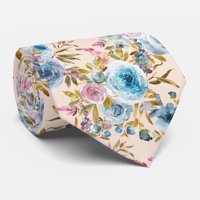 Corbata de caballero | Corbata floral para boda y  (Enrollado)