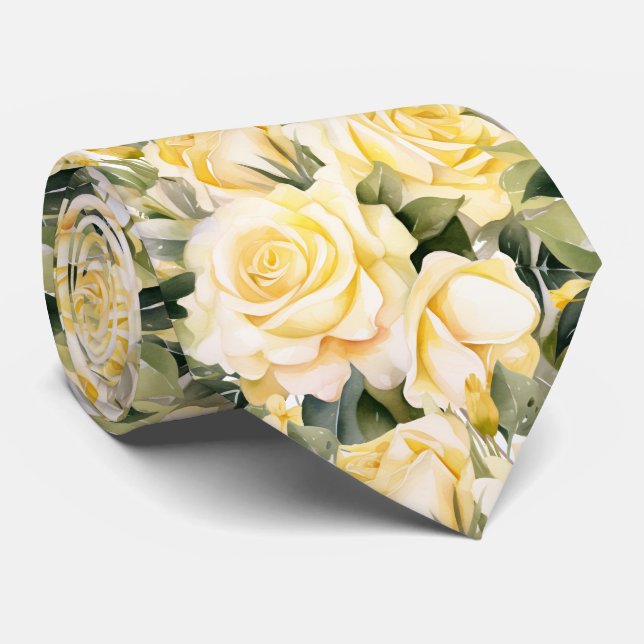 Corbata de caballero | Corbata floral para bodas y (Enrollado)