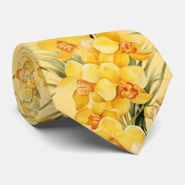 Corbata de caballero | Corbata floral para bodas y (Enrollado)