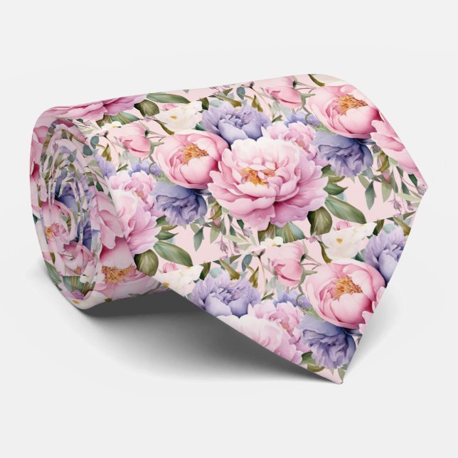 Corbata de caballero | Corbata floral para bodas y (Enrollado)