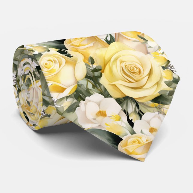 Corbata de caballero | Corbata floral para bodas y (Enrollado)