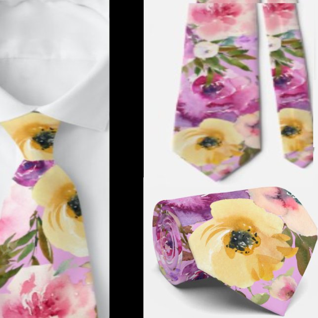 Corbata de caballero | Corbata floral para cuello  (Subido por el creador)