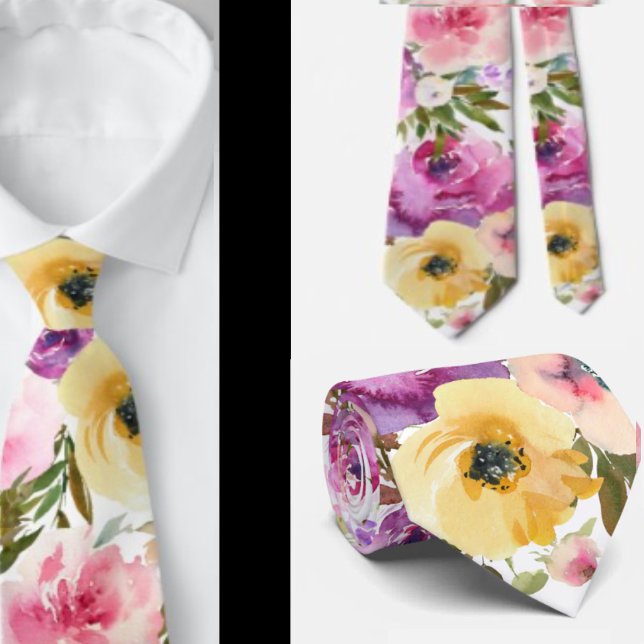 Corbata de caballero | Corbata floral para cuello  (Subido por el creador)