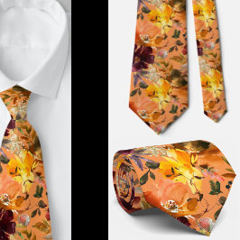 Corbata de caballero | Corbata floral para cuello 