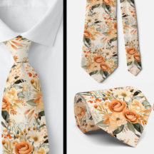 Corbata de caballero | Corbata floral para cuello