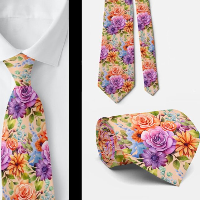 Corbata de caballero | Corbata floral para cuello  (Subido por el creador)