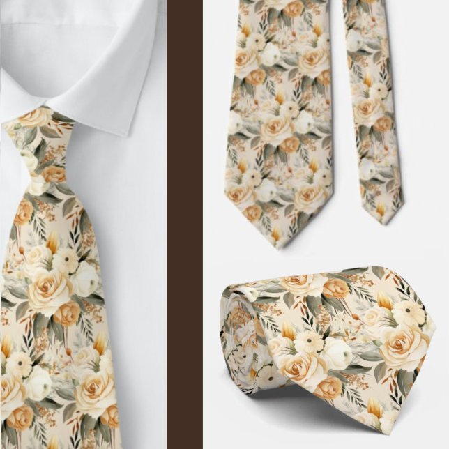 Corbata de caballero | Corbata floral para cuello  (Subido por el creador)