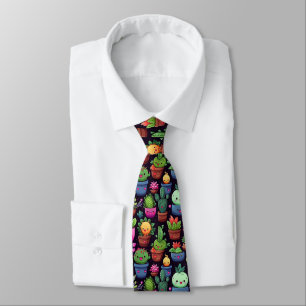Corbata de cactus Kawaii