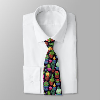 Corbata de cactus Kawaii