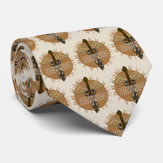 Corbata de Caduceo de Asistente Médico (Enrollado)