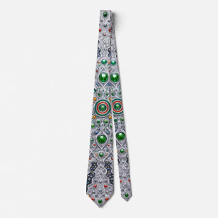 Corbata de caleidoscopio de plata de lujo – Patrón