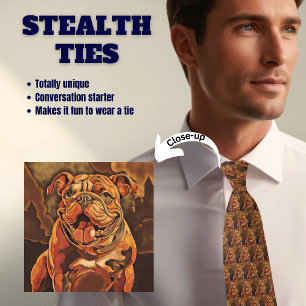 Corbata de Camuflaje Novedoso para Amantes de Bull