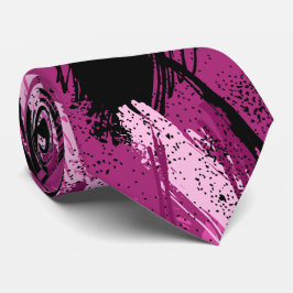 Corbata de Camuflaje Rosa Fucsia Negro