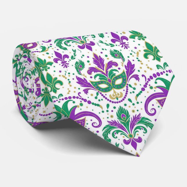 Corbata de Carnaval Royale Mardi Gras (Enrollado)