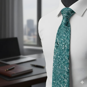 Corbata de Caústicos de Agua Turquesa