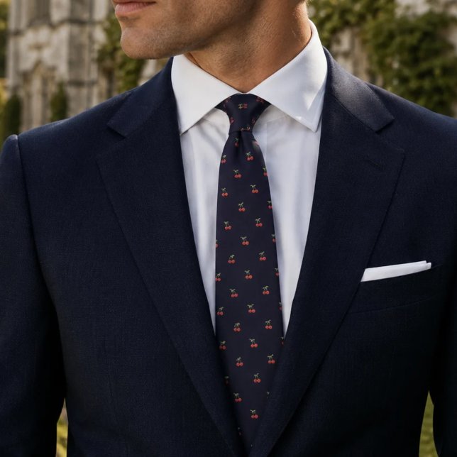 Corbata de cereza naval (Subido por el creador)