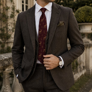 Corbata de ciervo Old Money Stag en tweed de arce